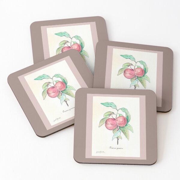 Item preview, Prunus Persica (Peach) - watercolor painting designed and sold by Annie Mason Art.