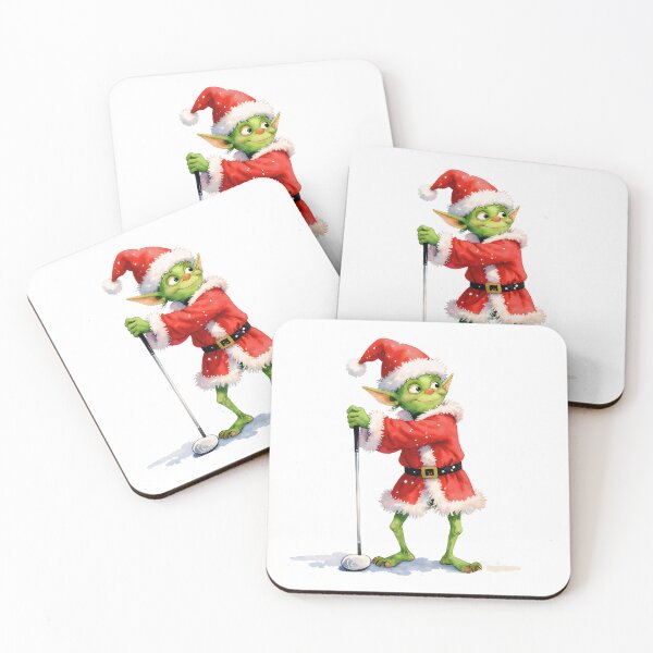 Item preview, Festive Golf Gremlin | Funny Christmas Watercolor Character designed and sold by MKV Design.
