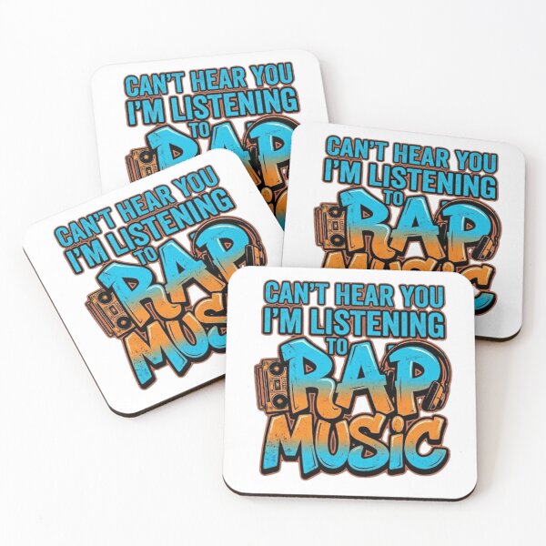 Item preview, I Can’t Hear You I’m Listening to Rap Music - Funny Hip Hop Quote designed and sold by Wear Sculpt.