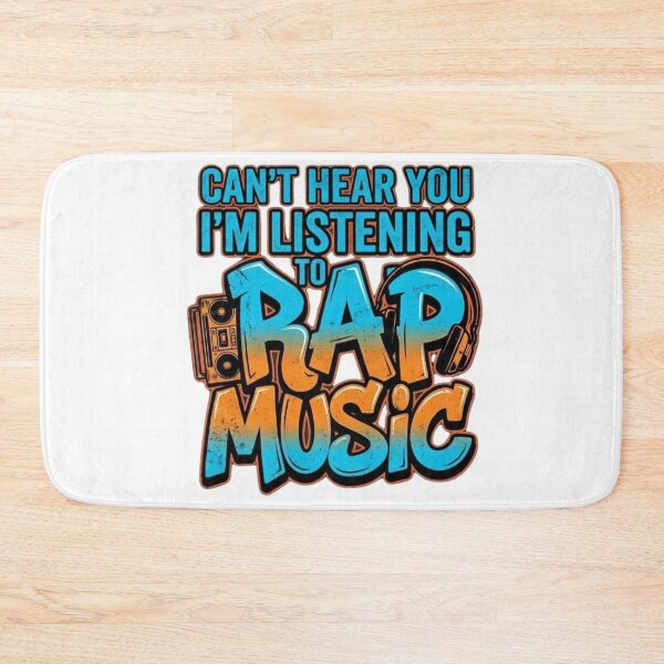 Item preview, I Can’t Hear You I’m Listening to Rap Music - Funny Hip Hop Quote designed and sold by Wear Sculpt.