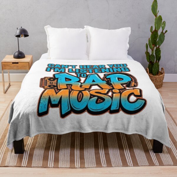 Item preview, I Can’t Hear You I’m Listening to Rap Music - Funny Hip Hop Quote designed and sold by Wear Sculpt.