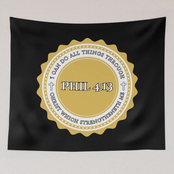Item preview, Philippians 4:13 Christian Strength Bible Verse (KJV) designed and sold by Clothed in Scripture.