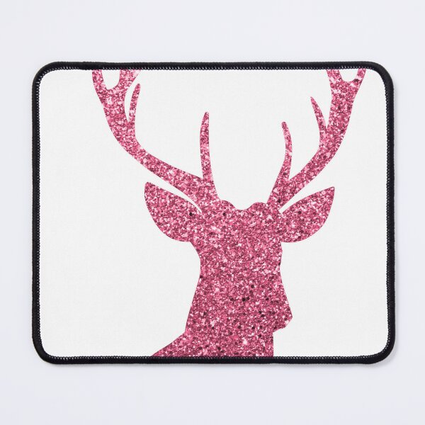 Item preview, Pink Glitter Reindeer Holiday Silhouette designed and sold by capricedefille.