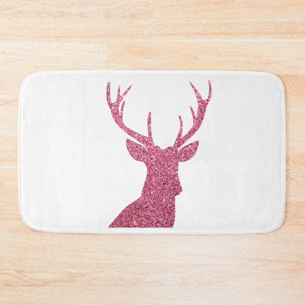 Item preview, Pink Glitter Reindeer Holiday Silhouette designed and sold by capricedefille.