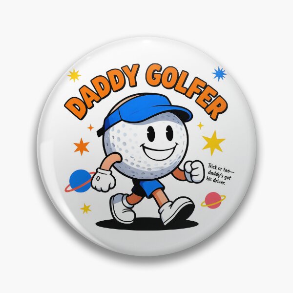 Item preview, Daddy Golfer Retro Cartoon - Funny Vintage Golf Design designed and sold by MKV Design.