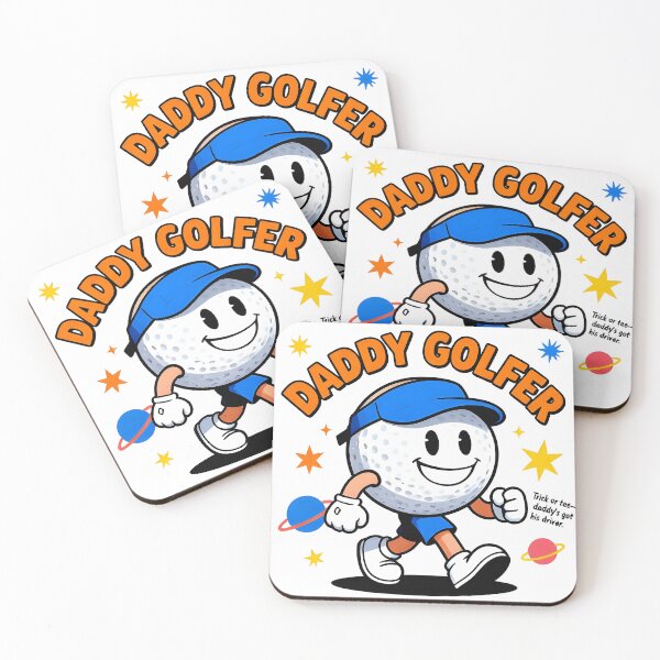 Item preview, Daddy Golfer Retro Cartoon - Funny Vintage Golf Design designed and sold by MKV Design.