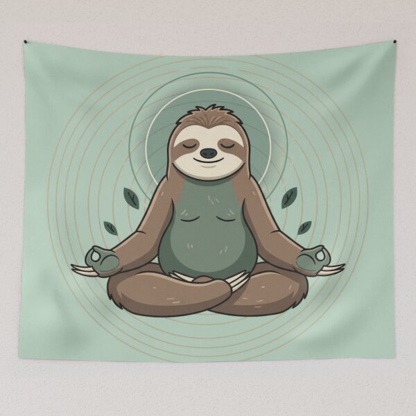 Item preview, Zen Sloth - Meditating My Way to the Nice List designed and sold by VibeNationArt.