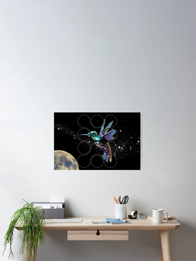Thumbnail 2 of 3, Poster, Humming Bird designed and sold by Letrell Shepherd.