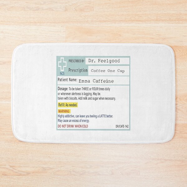 Item preview, Funny Coffee Prescription Design – Dr. Feelgood Prescribes Coffee – Caffeine Humor Parody Art designed and sold by SeriouslyArtistical.