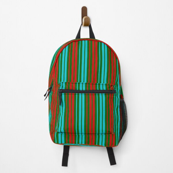 Item preview, Red Blue Stripes On Green Pattern Design designed and sold by PatternTitan.