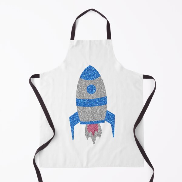 Item preview, Blue Silver Glitter Rocket Silhouette designed and sold by capricedefille.