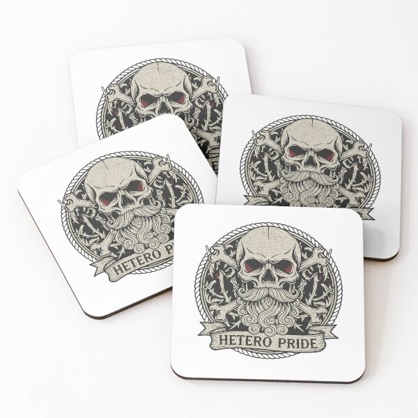 Item preview, Classic Hetero Pride Emblem with Beard Skull designed and sold by Reggiano.