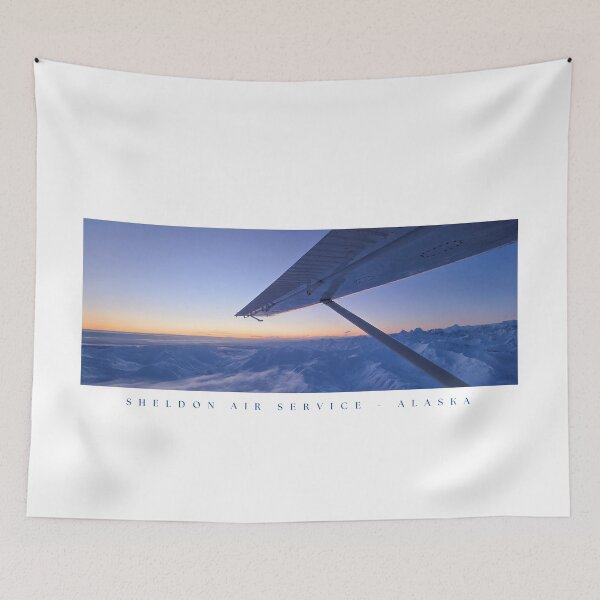 Item preview, Beaver Flight Over Alaska Range on Winter Sunset designed and sold by SheldonAir.
