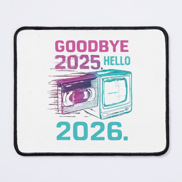 Item preview, Goodbye-2025-Hello-2026 typography-VAPORWAVE designed and sold by w66aboo.