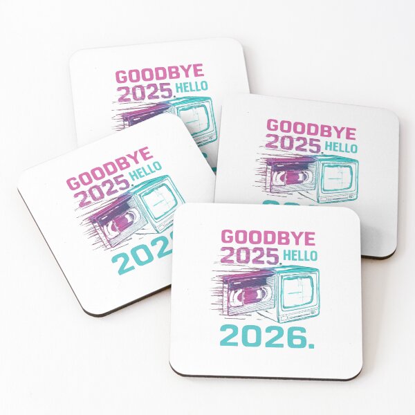 Item preview, Goodbye-2025-Hello-2026 typography-VAPORWAVE designed and sold by w66aboo.