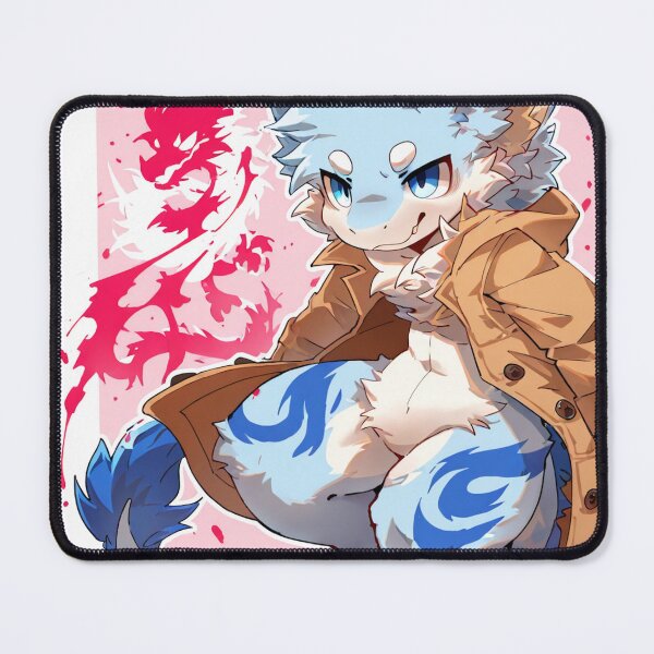 Item preview, Cool Blue Kemono Dragon in Trench Coat designed and sold by Finmm.