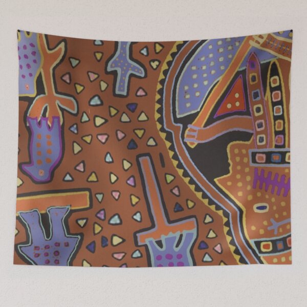 Item preview, Panama Kuna Indian Man Paddling Traditional Canoe Folk Art designed and sold by BestDetailer.