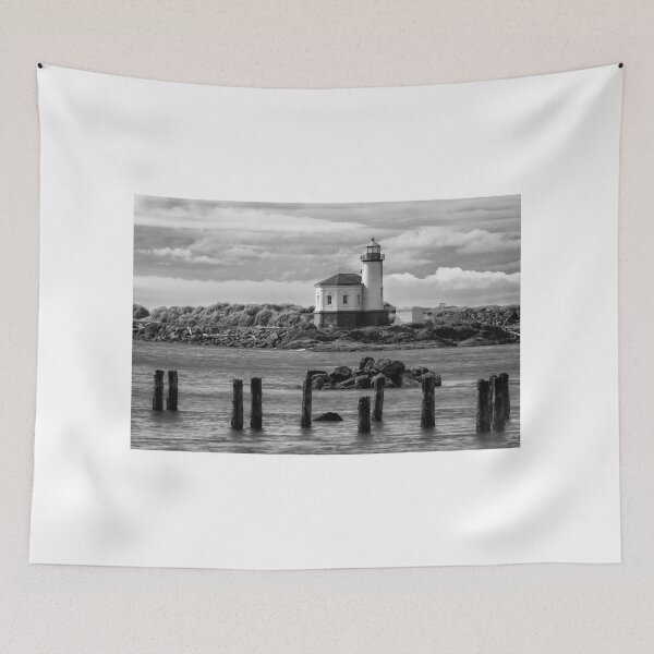 Item preview, Coquille River Light B+W designed and sold by Gerard Fornarotto.