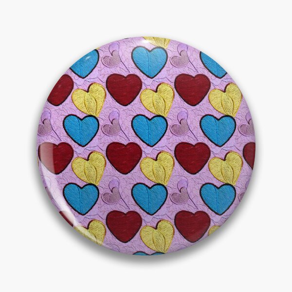 Item preview, Charming colorful embroidered hearts designed and sold by Beleza e Estilo.