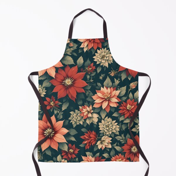 Item preview, Vintage Poinsettia Christmas Pattern designed and sold by Amplify-n-Co.