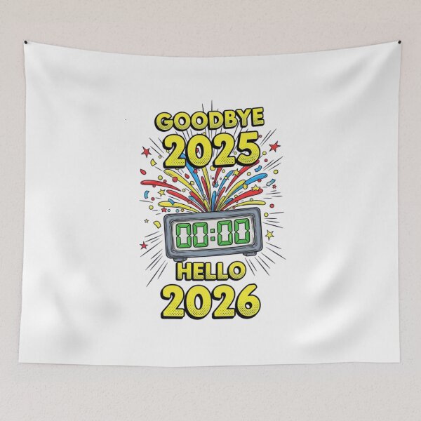 Item preview, Goodbye-2025-Hello-2026 SIMPLE-typography designed and sold by w66aboo.