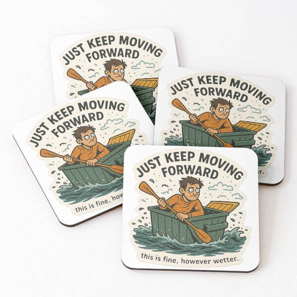 Item preview, Just Keep Moving Forward Guy in Dumpster on River designed and sold by DivinelyAligned8.