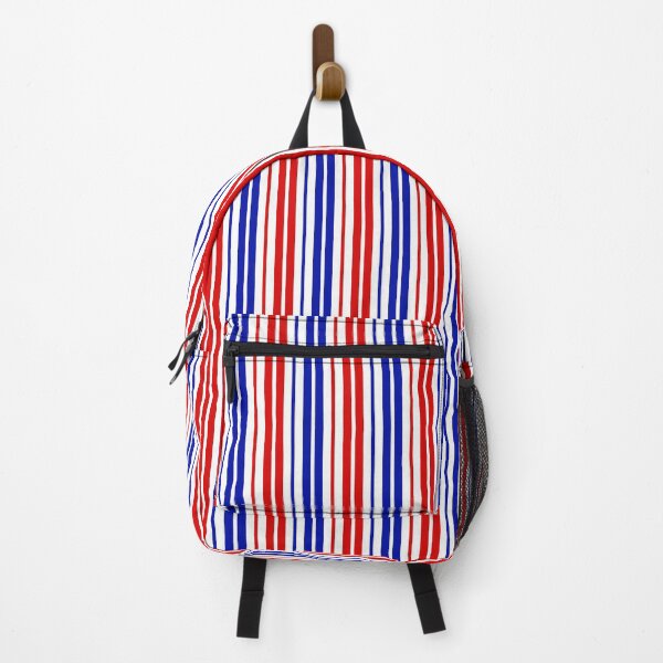 Item preview,  Red Blue Stripes On White Pattern Design  designed and sold by PatternTitan.