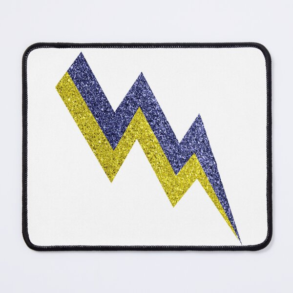 Item preview, Blue Gold Glitter Lightning Silhouette designed and sold by capricedefille.