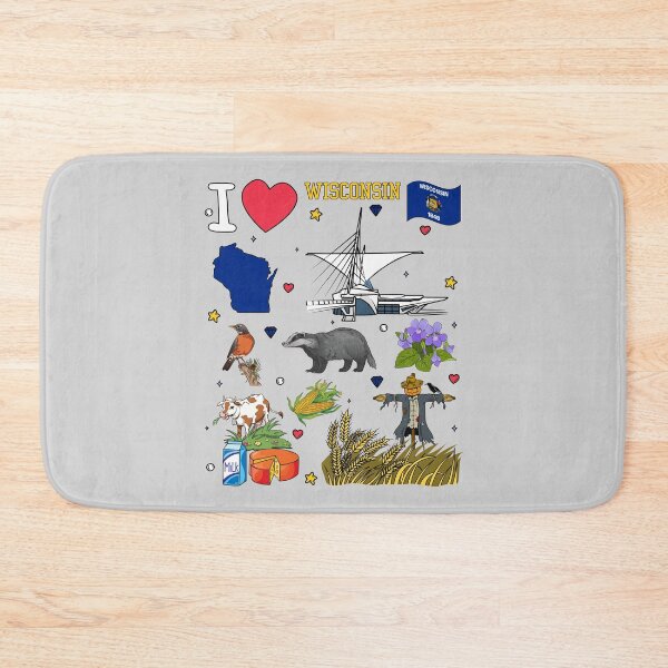 Item preview, Wisconsin Pride, Icons, Landmarks & State Symbols Collage designed and sold by mashmosh.