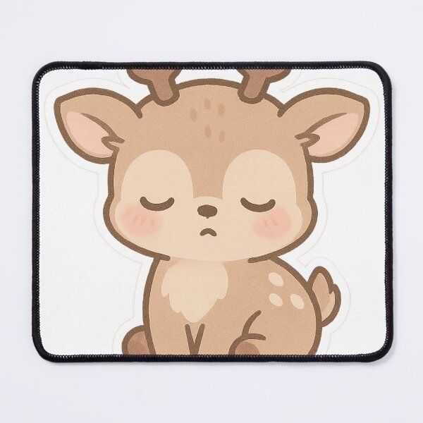 Item preview, Chibi Sleepy Deer Sticker designed and sold by StickMint.