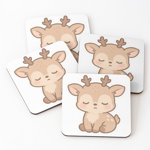 Item preview, Chibi Sleepy Deer Sticker designed and sold by StickMint.