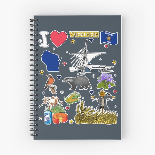 Item preview, Wisconsin Pride, Ultimate State Symbols Sticker Pack Art designed and sold by mashmosh.