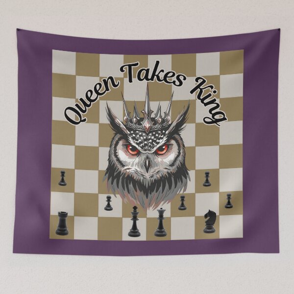 Item preview, Queen Takes King Owl designed and sold by Nightshade Pixie Creations.