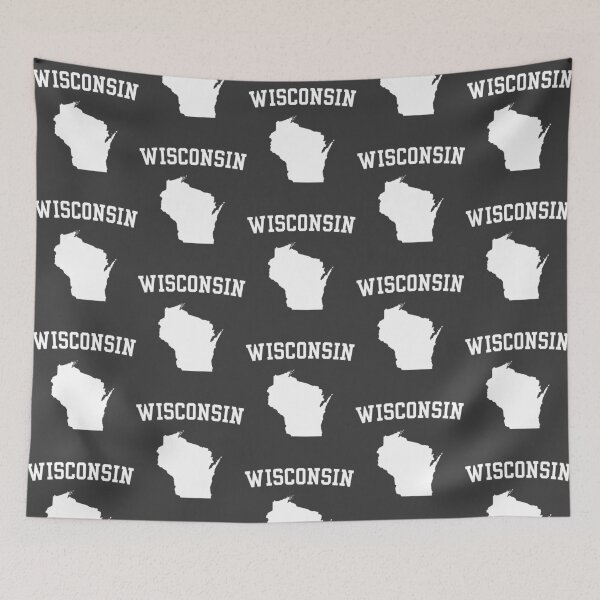 Item preview, Wisconsin State Map - Classic Varsity Sports Style designed and sold by mashmosh.