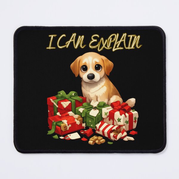 Item preview, I Can Explain - Relatable Christmas Chaos Dog Illustration designed and sold by Kotalo.