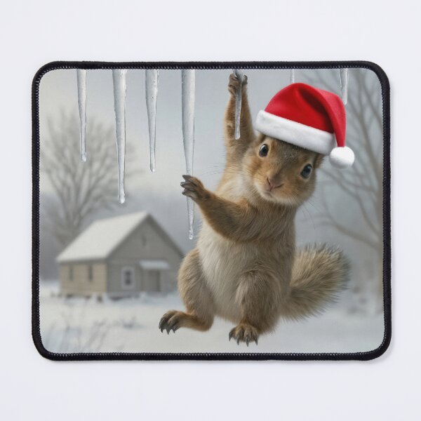 Item preview, Christmas Squirrel Hanging From an Icicle designed and sold by Maria Dryfhout.