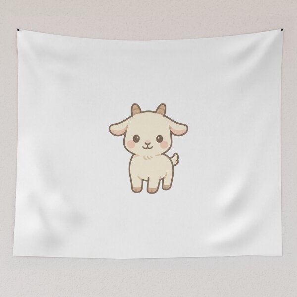 Item preview, Cute Relaxed Goat Sticker designed and sold by StickMint.
