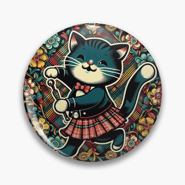 Item preview, Highland Dance Cat – Scottish Folk Dancing Cat Illustration designed and sold by AYACHI90.