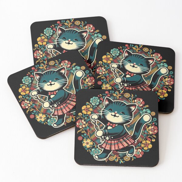 Item preview, Highland Dance Cat – Scottish Folk Dancing Cat Illustration designed and sold by AYACHI90.