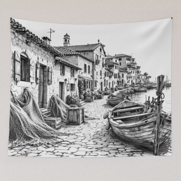 Item preview, Fishing village in the south of France (French Riviera) designed and sold by jefboutique6150.