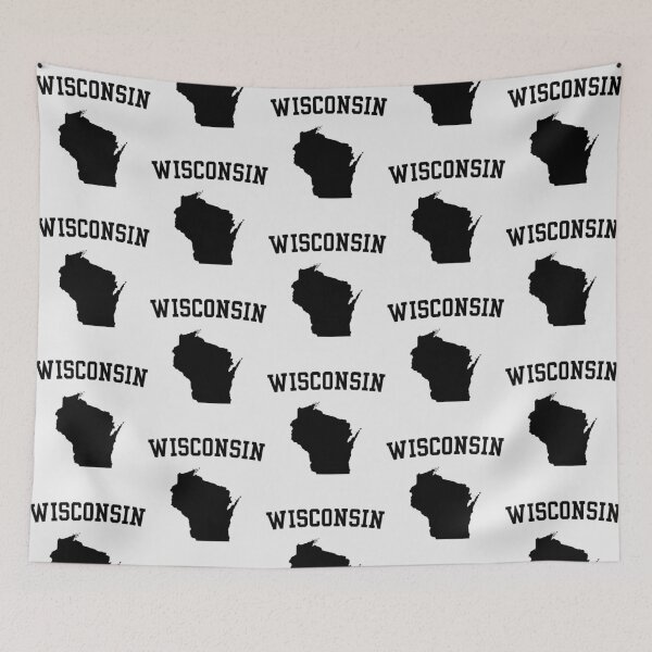 Item preview, Wisconsin State Pride - Classic Varsity Collegiate Map designed and sold by mashmosh.