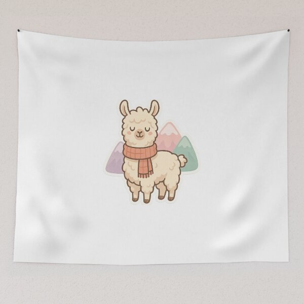 Artikelvorschau, Cozy Relaxed Llama Sticker entworfen und verkauft von StickMint.