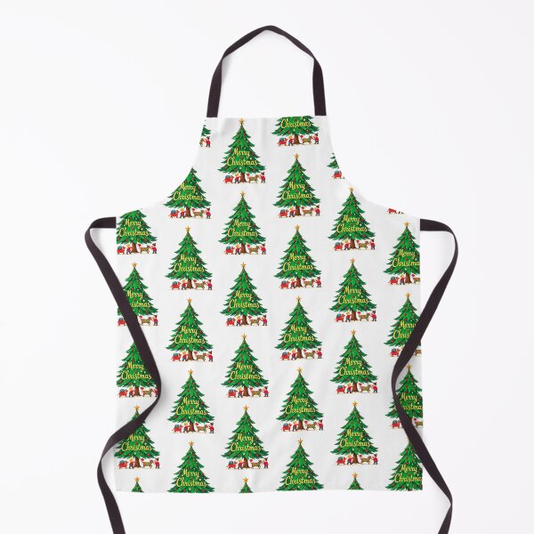 Item preview, Merry Christmas Pine Tree and Deers Decorated designed and sold by GlamOvira.