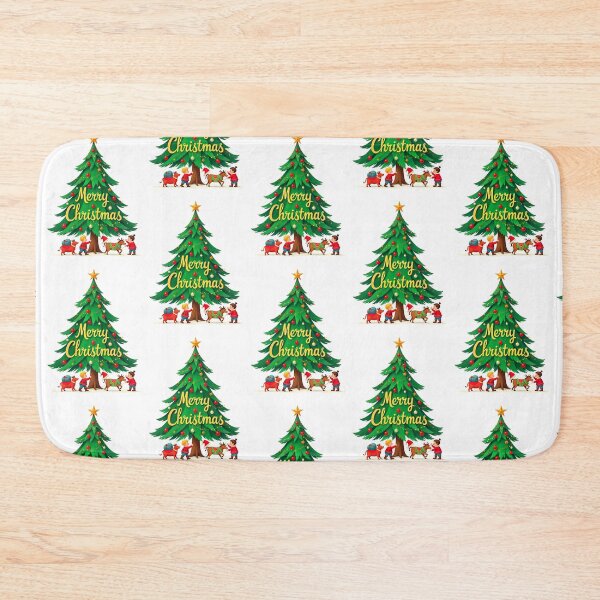 Item preview, Merry Christmas Pine Tree and Deers Decorated designed and sold by GlamOvira.