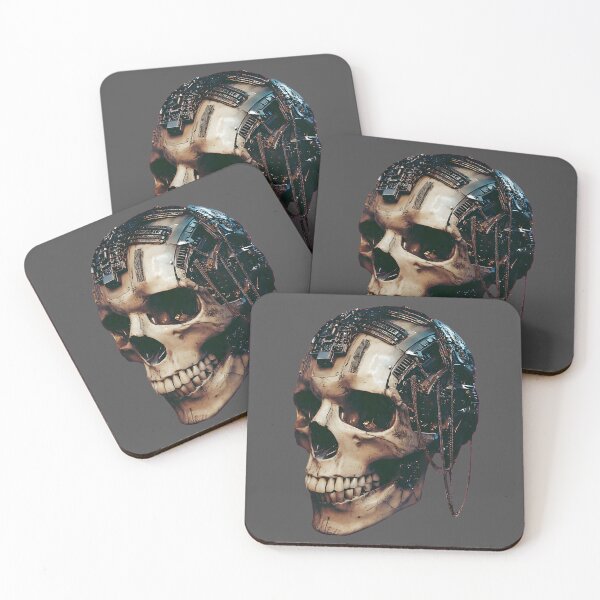 Item preview, Cybernetic Skull Bio-Mechanical Sci-Fi Art designed and sold by AbcDigs Studio.
