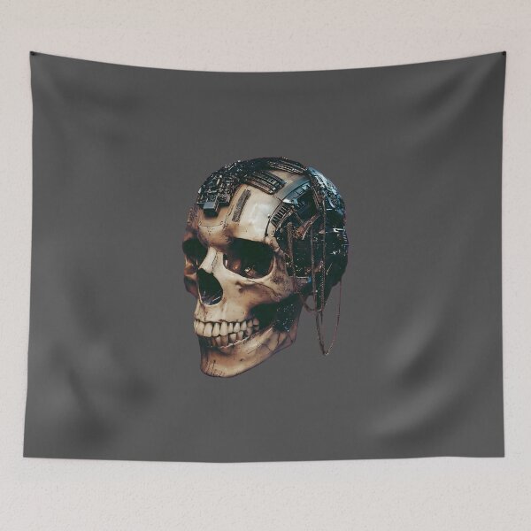 Item preview, Cybernetic Skull Bio-Mechanical Sci-Fi Art designed and sold by AbcDigs Studio.