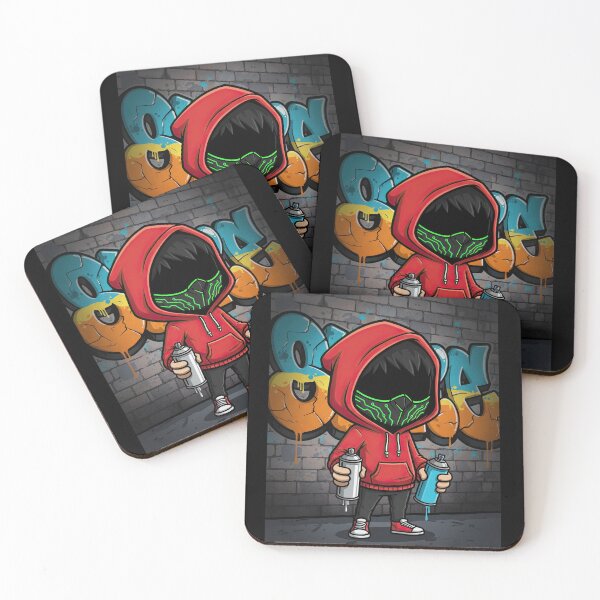 Item preview, Masked Graffiti Artist – Urban Street Art Character Illustration designed and sold by novapixel25100.