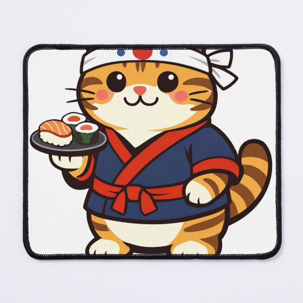 Item preview, Master Sushi Cat Chef - Kawaii Japanese Style designed and sold by MajeDesigns.