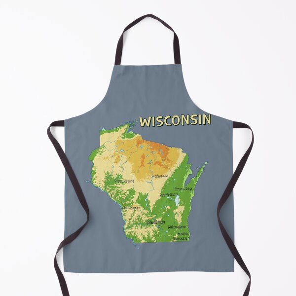 Item preview, Wisconsin State Topographic Map - Minimalist Nature Silhouette designed and sold by mashmosh.