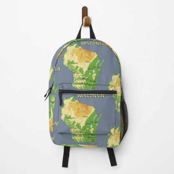 Item preview, Wisconsin State Topographic Map - Minimalist Nature Silhouette designed and sold by mashmosh.